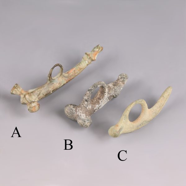 Selection of Ancient Roman Bronze Phallic Amulets