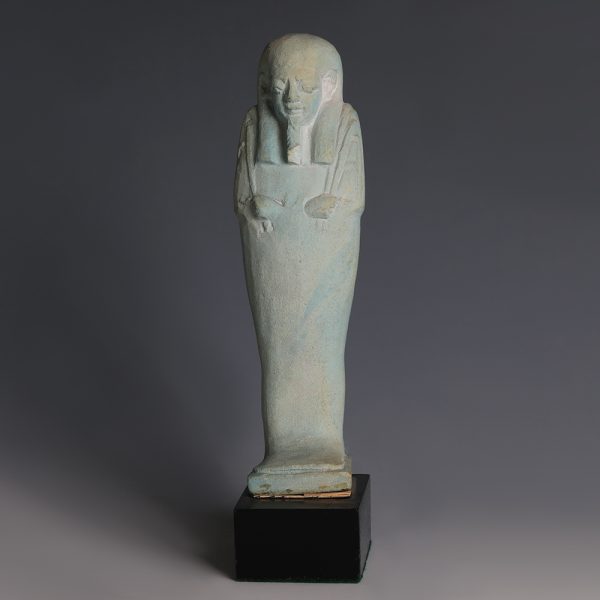 Ancient Egyptian Turquoise Faience Ushabti for Pa-di-pep