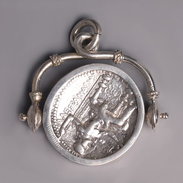 Ancient Greek Alexander the Great Silver Tetradrachm Silver Swivel Pendant