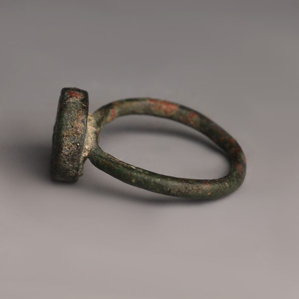 Small Byzantine Bronze Signet Ring