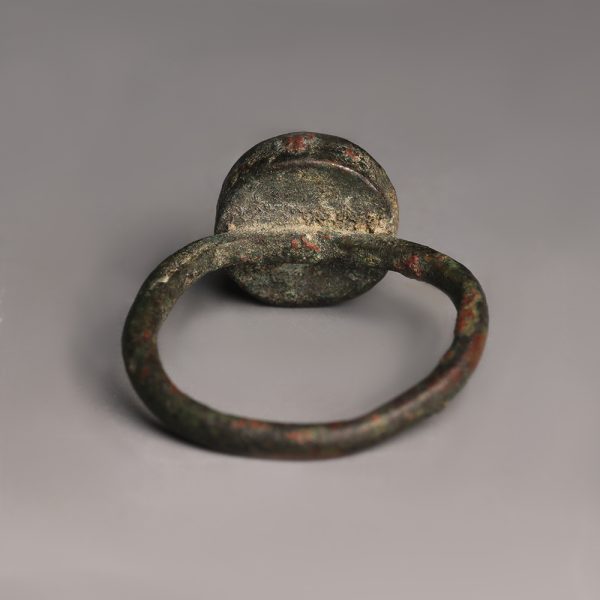 Small Byzantine Bronze Signet Ring