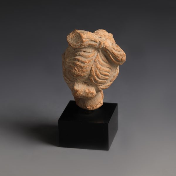 Hellenistic Beige Terracotta Head of a Woman