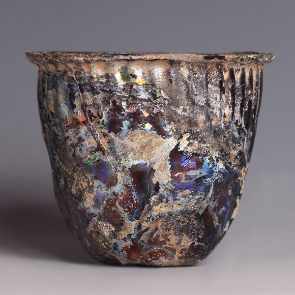 Roman Aubergine Glass Beaker