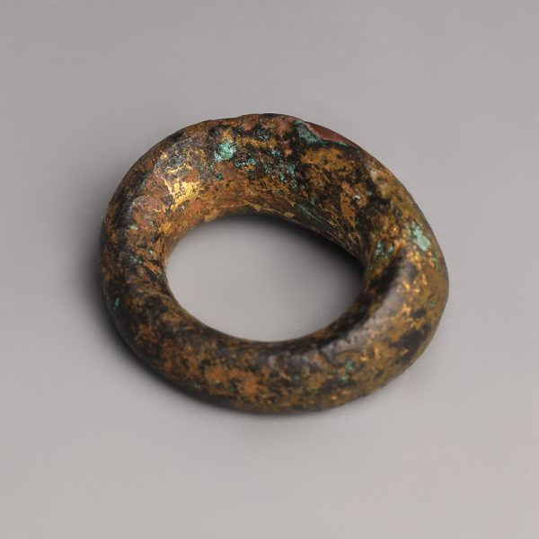 Roman Gilt Bronze Ring with Minerva