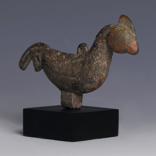 Ancient Roman Bronze Cockerel Attachment