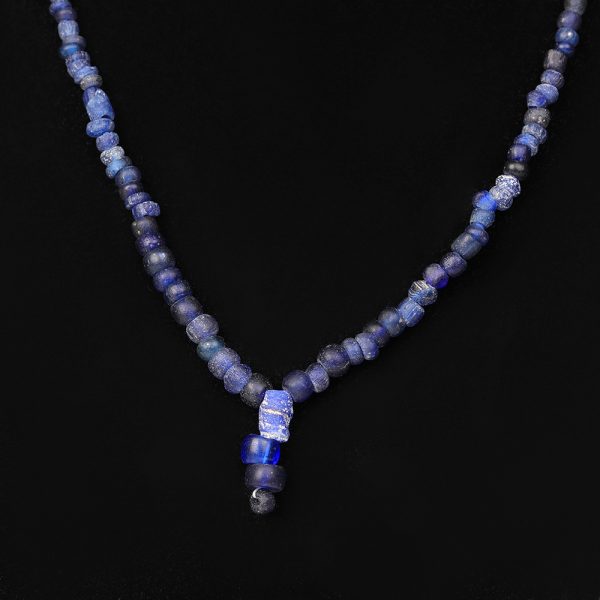 Roman Dark Blue Glass Necklace