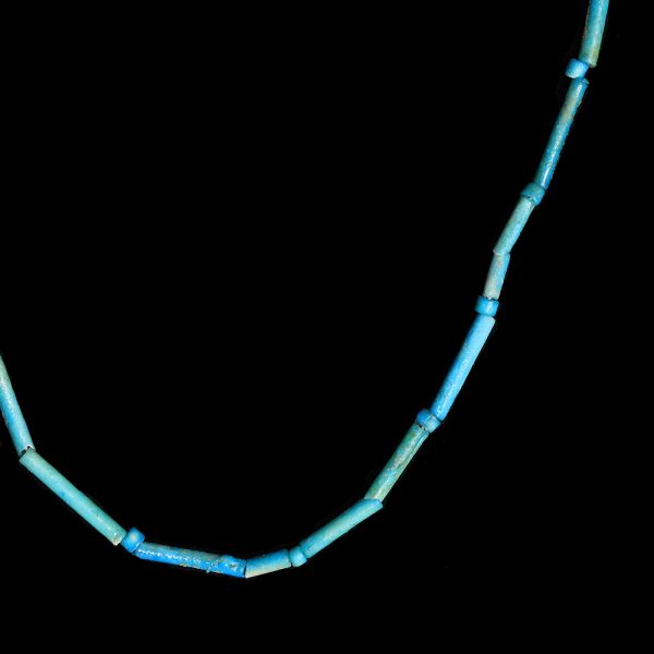 Egyptian Blue Faience Beaded Necklace