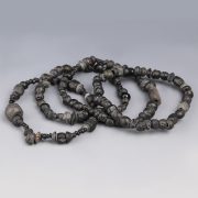 Selection of Ancient Roman Black Glass Beaded Bracelets