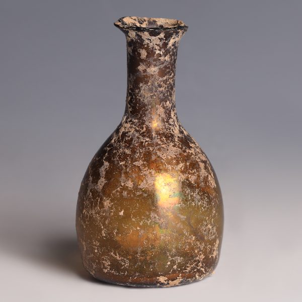 Roman Golden Amber Glass Unguentarium