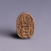 Egyptian Steatite Scarab Dedicated to Sekhaenre