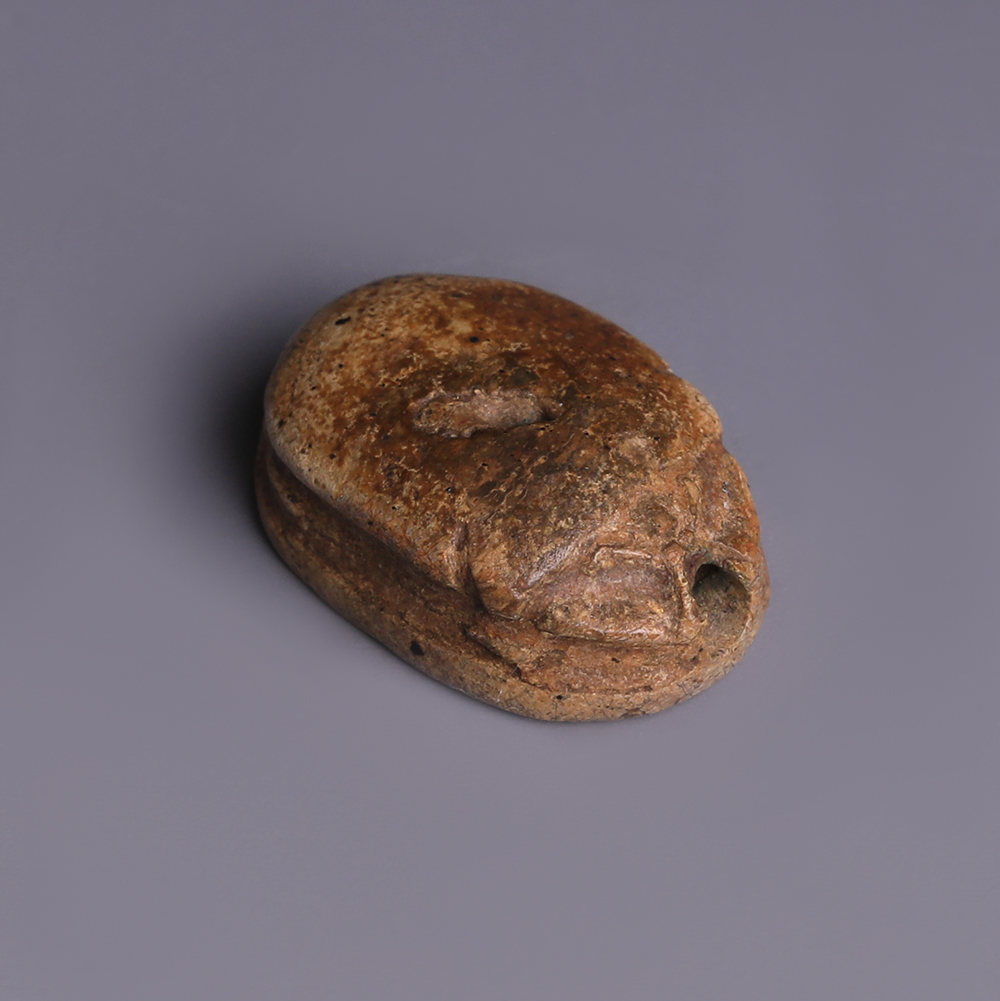 Egyptian Steatite Scarab Dedicated to Sekhaenre Egyptian Steatite Scarab Dedicated to Sekhaenre