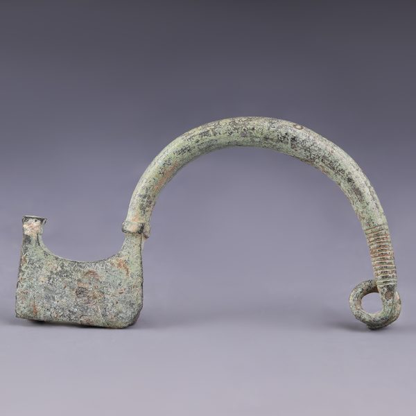 Ancient Greek Bronze Bow Brooch