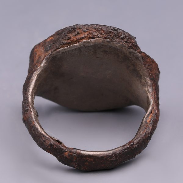 Ancient Greek Silver Ring With Hermes