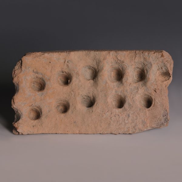 Near Eastern Terracotta Plaque Fragment with Portraits