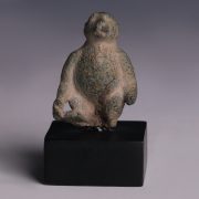 Roman Bronze Baboon Statuette