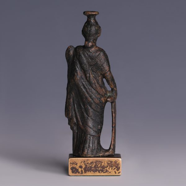 Roman Bronze Fortuna Statuette