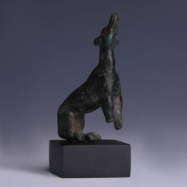 Roman Bronze Greyhound Statuette