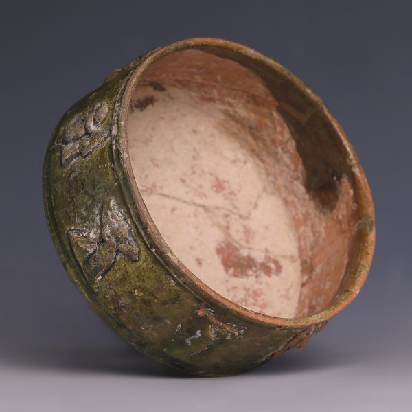 Roman Green Lead-Glazed Terracotta Bowl