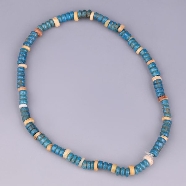 Ancient Egyptian Blue Faience Beaded Bracelet