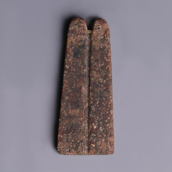 Ancient Egyptian Steatite Double Plume Amulet