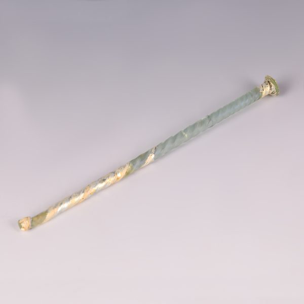 Ancient Roman Light Blue Glass Stirring Rod