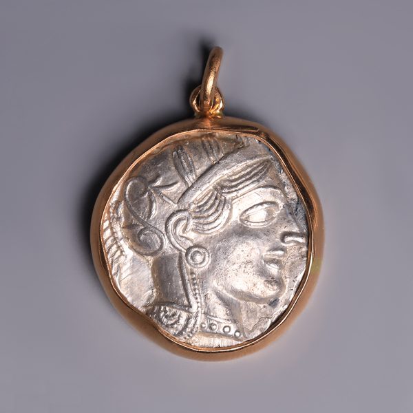 Athenian Silver Tetradrachm Pendant