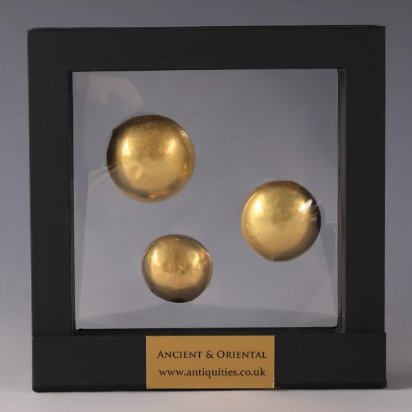 Framed Viking Gold Domed Appliqués