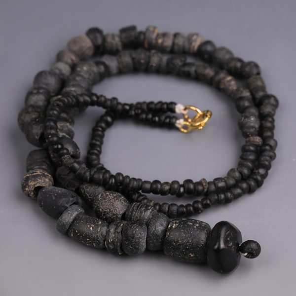 Roman Black Glass Necklace
