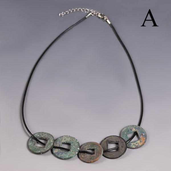 selection ancient chinese bronze cash coin necklaces a