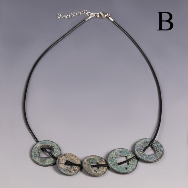 selection ancient chinese bronze cash coin necklaces b