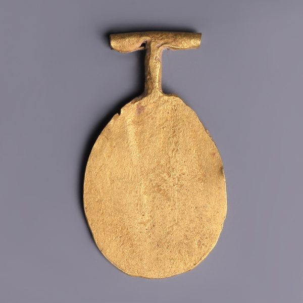Western Asiatic Gold Oval Pendant