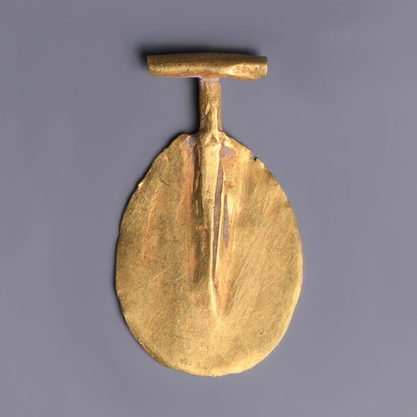 Western Asiatic Gold Oval Pendant