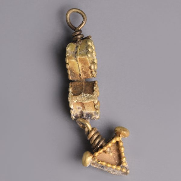 Western Asiatic Geometric Gold Pendant