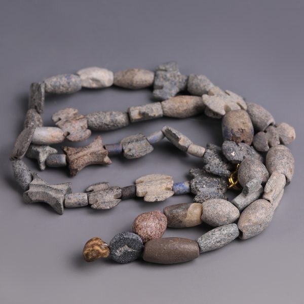 Western Asiatic Butterfly Beaded Hardstone Necklace