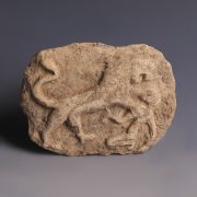 Old Babylonian Clay Plaque of a Lion Hunt Scene