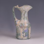 Roman Blue Glass Jug with Trefoil Rim