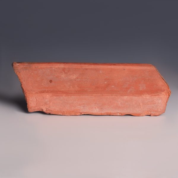 Roman North African Red Slipware Plaque with Lioness and Hunter
