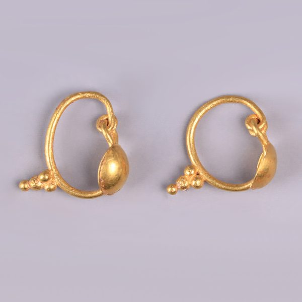 Pair of Ancient Roman Gold Earrings