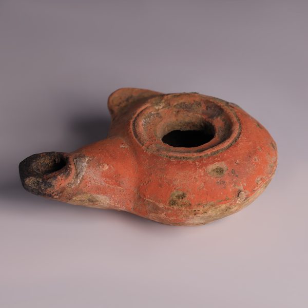 Hellenistic Ptolemaic Period Red Slip Oil Lamp