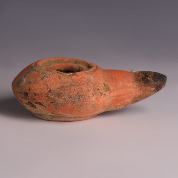 Hellenistic Ptolemaic Period Red Slip Oil Lamp