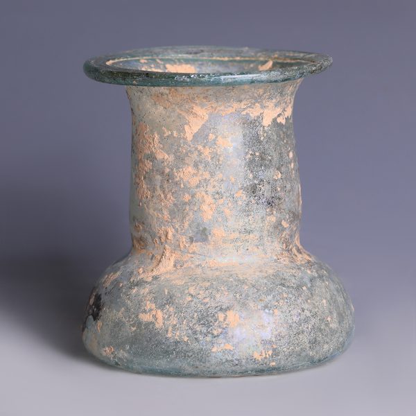 Roman Blue Cotton Reel Glass Jar