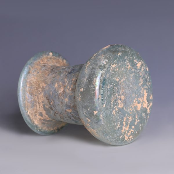 Roman Blue Cotton Reel Glass Jar