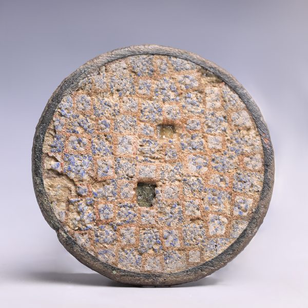 Roman Bronze Disc Brooch With Millefiori Enamel