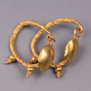 Roman Gold Earrings with Bosses