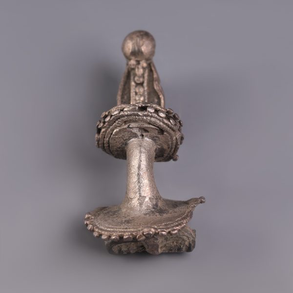 Romano-British Silver Fan-headed Trumpet Type Brooch
