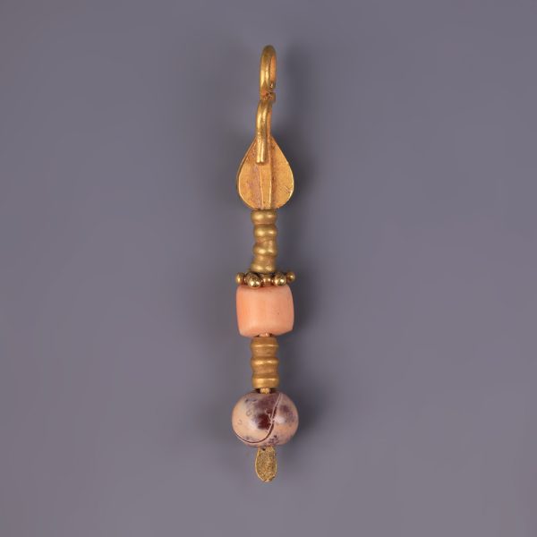 Western Asiatic Gold Pendant with Beads