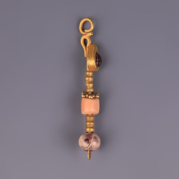 Western Asiatic Gold Pendant with Beads