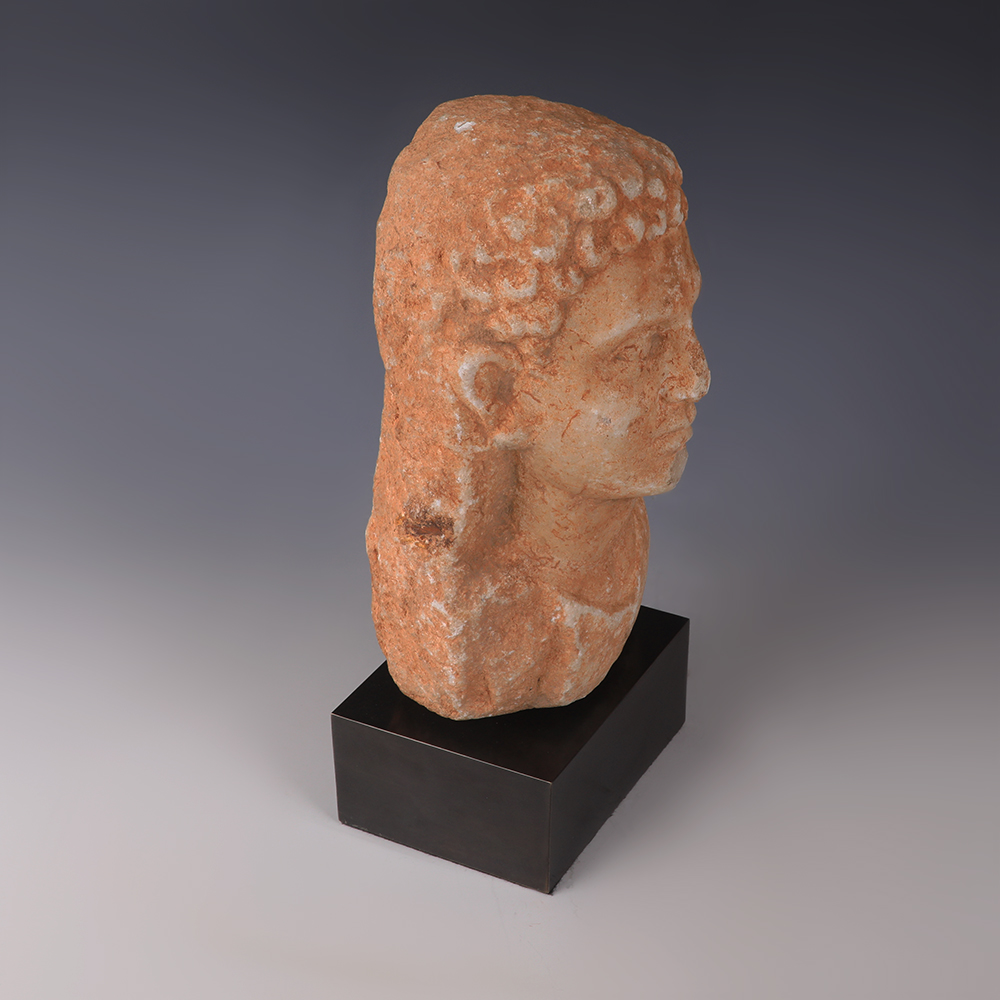 Roman Marble Bust of a Kouros Roman Marble Bust of a Kouros