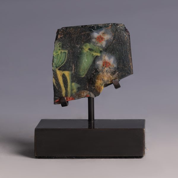 Romano-Egyptian Floral Mosaic Glass Fragment