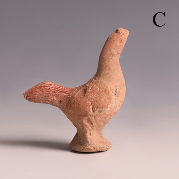 selection eastern han dynasty earthenware rooster statuettes c